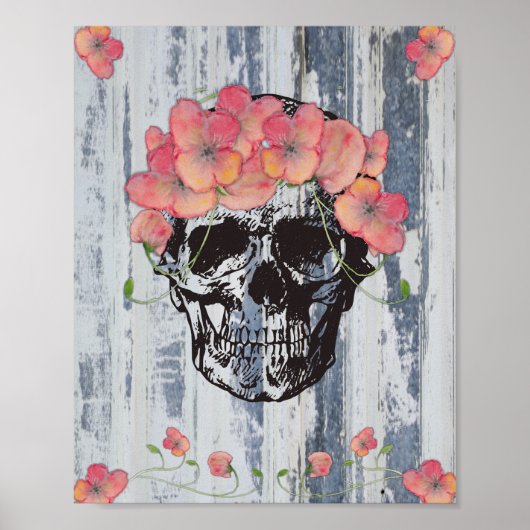 Totenköpfe 'n Mohnblumen Poster (Vorne)