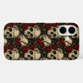 Totenköpfe und Dornröschen Case-Mate iPhone Hülle (Rückseite (Horizontal))