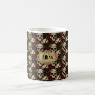 Totenköpfe und Dornröschen Kaffeetasse