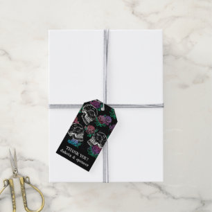 Totenköpfe und dunkle Rosen Funky Glam Ombre Dan Geschenkanhänger