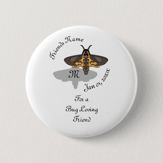 Totenkopffalken-Monogramm Button (Vorderseite)