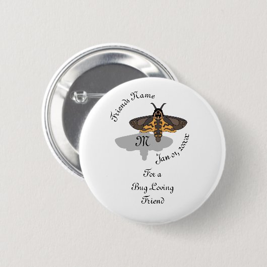 Totenkopffalken-Monogramm Button (Vorne & Hinten)