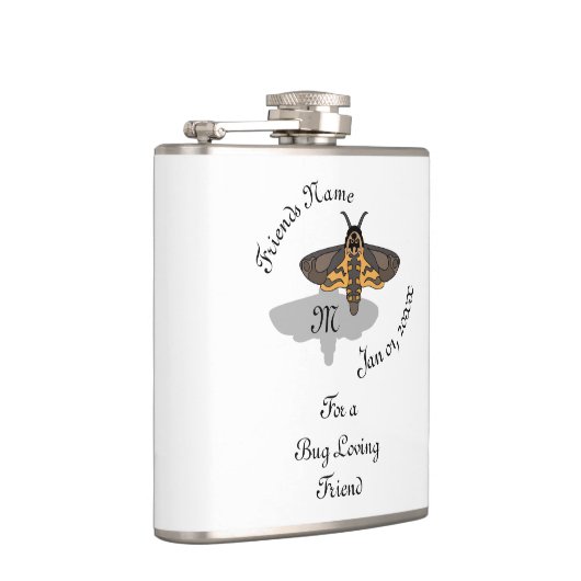 Totenkopffalken-Monogramm Flachmann (Rechts)