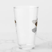 Totenkopffalken-Monogramm Glas (Links)