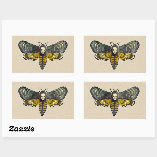 Totenkopffalken Rechteckiger Aufkleber (Blatt)