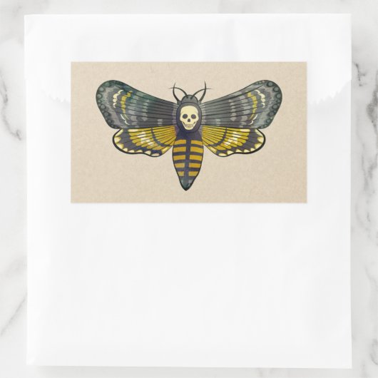 Totenkopffalken Rechteckiger Aufkleber (Tasche)