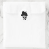 Totenkopfhalle Runder Aufkleber (Tasche)