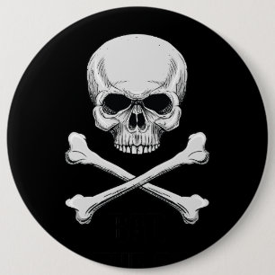 Totenkopfknochen Böse Bis Auf Die Knochen Button