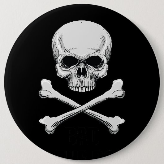 Totenkopfknochen Böse Bis Auf Die Knochen Button (Vorderseite)