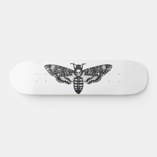 Totenkopfmatte Skateboard Goth Moth Skull (Horizontal)