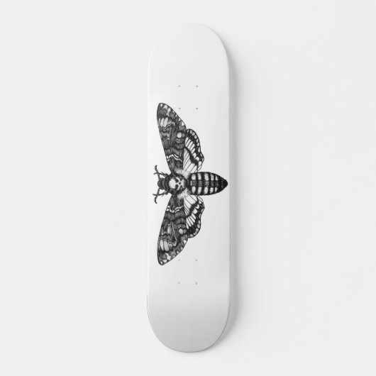 Totenkopfmatte Skateboard Goth Moth Skull (Vorne)