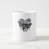 Totenkopfmoth Classic - Skeleton-Handherz Jumbo-Tasse (Vorderseite)