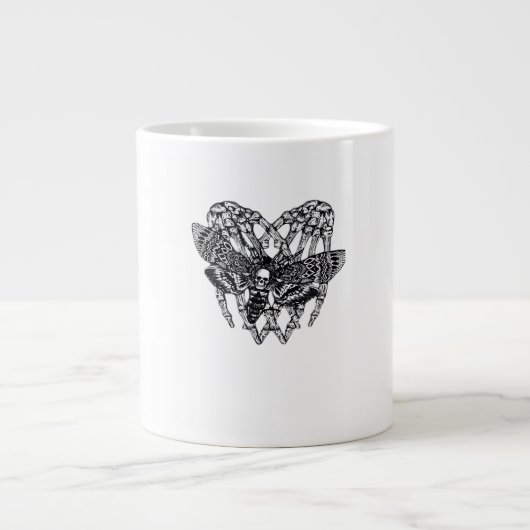 Totenkopfmoth Classic - Skeleton-Handherz Jumbo-Tasse (Vorderseite)