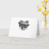 Totenkopfmoth Classic - Skeleton-Handherz Karte (Gelbe Blume)