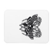Totenkopfmoth Classic - Skeleton-Handherz Magnet (Horizontal)