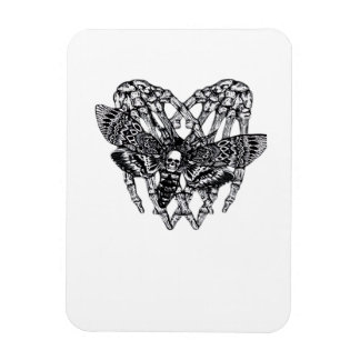 Totenkopfmoth Classic - Skeleton-Handherz Magnet