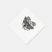 Totenkopfmoth Classic - Skeleton-Handherz Serviette (Ecke)