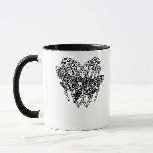 Totenkopfmoth Classic - Skeleton-Handherz Tasse