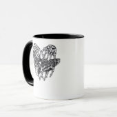 Totenkopfmoth Classic - Skeleton-Handherz Tasse (Vorderseite Links)