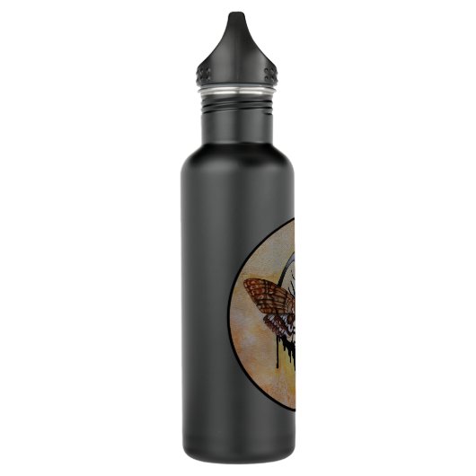 Totenkopfmoth Edelstahlflasche (Links)