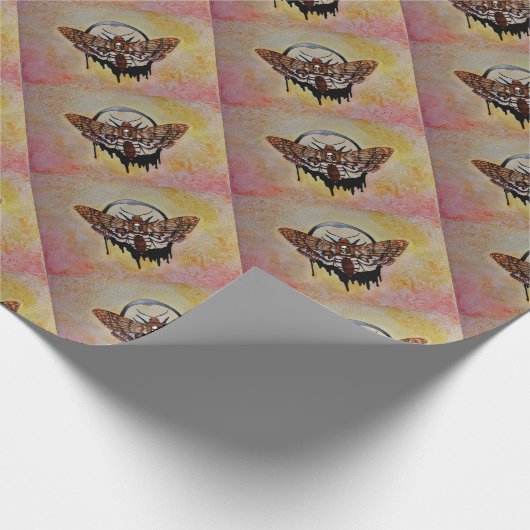 Totenkopfmoth Geschenkpapier (Ecke)