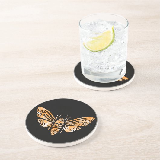 Totenkopfmoth Getränkeuntersetzer (Seite)