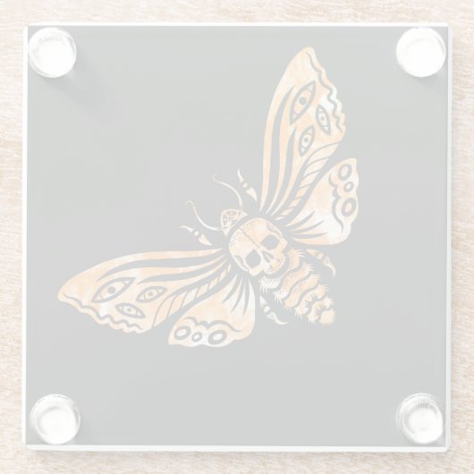 Totenkopfmoth Glasuntersetzer (Rückseite)