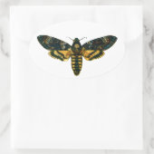 Totenkopfmoth Ovaler Aufkleber (Tasche)