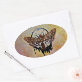 Totenkopfmoth Ovaler Aufkleber (Umschlag)