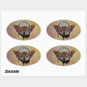 Totenkopfmoth Ovaler Aufkleber (Blatt)