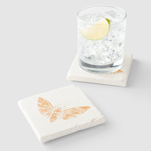 Totenkopfmoth Steinuntersetzer (Seitenansicht)