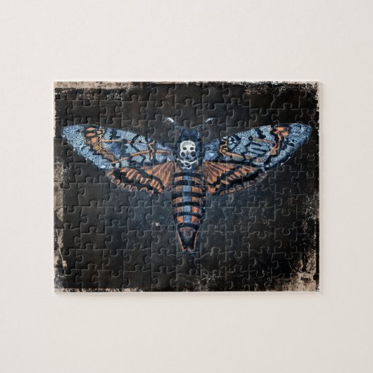 Totenkopfmotte, auch Sphinx-Atropomotte genannt Puzzle (Horizontal)