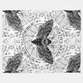 Totenkopfmotte Fleecedecke (Vorderseite (Horizontal))