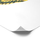 Totenkopfmotte, große Motte, Motordrucke Poster (Ecke)