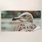 Totenkopfmöwe Strandtuch (Vorderseite)