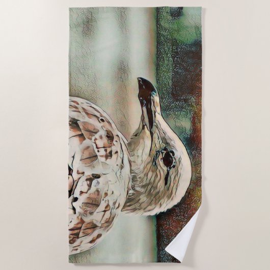 Totenkopfmöwe Strandtuch (Vorderseite)