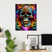 Totenkopfposter Poster (Heimbüro)