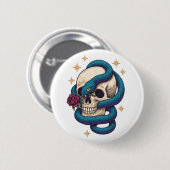 Totenkopfschlange Button (Vorne & Hinten)