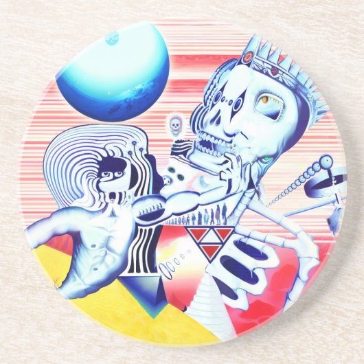 Totenkrone - Ölgemälde Getränkeuntersetzer (Vorne)