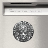 Totenkronenpriesterin — von BurnsInHell Magnet (In Situ (Geschirrspüler))