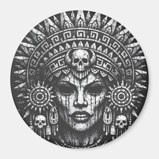 Totenkronenpriesterin — von BurnsInHell Magnet (Vorne)