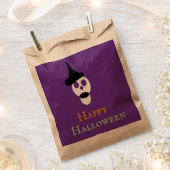 Totenmaske mit Hut Gefallen-Tasche Geschenktütchen (Ausgeschnitten)
