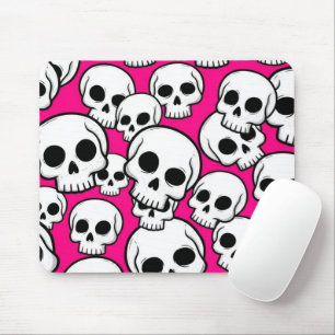 Totenmasken-Mauspad mit rosa Totenkopfmuster Mousepad