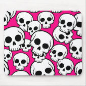 Totenmasken-Mauspad mit rosa Totenkopfmuster Mousepad (Vorne)