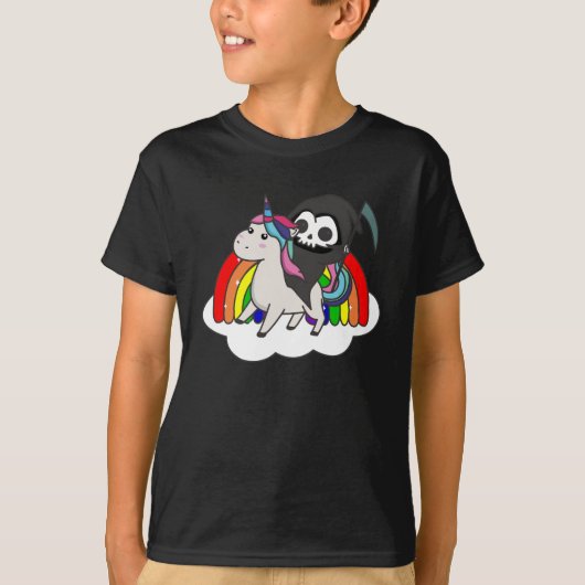 Totenrennen Unicorn Funny Unicorns Regenbogen T-Shirt (Vorderseite)