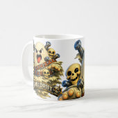 Totenschädel-Geist Kaffeetasse (Vorderseite Links)