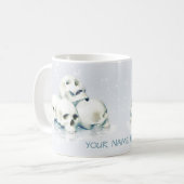 Totenschädel im Schnee Kaffeetasse (Vorderseite Links)