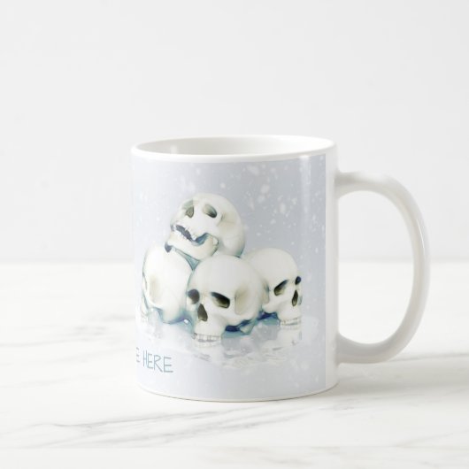 Totenschädel im Schnee Kaffeetasse (Rechts)