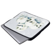 Totenschädel im Schnee Laptopschutzhülle (Vorne Knopf)