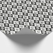 Totenschädel-Mosaik Geschenkpapier (Ecke)